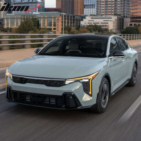 IKON MOTORSPORTS 3D TPE Floor Mats, Compatible with 2025-2026 Kia K4, All Season Waterproof Non-Slip Floor Liners, Front & 2nd Row Full Set Interior Accessories, Black