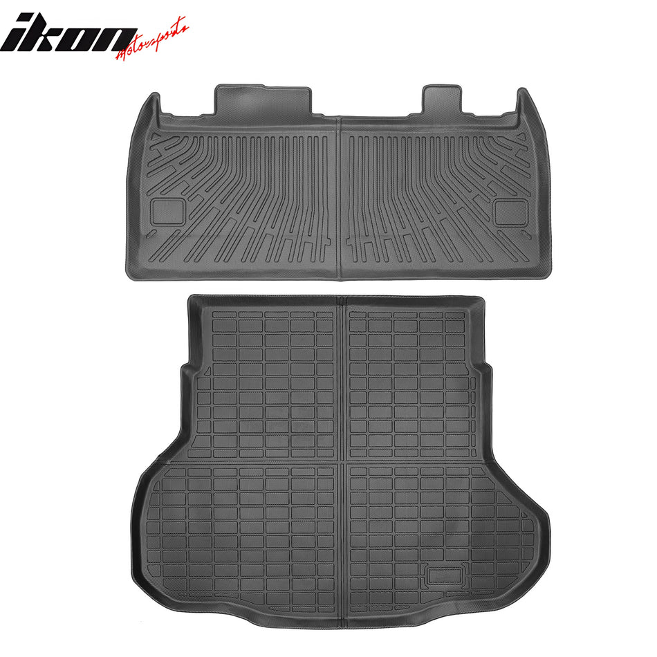2025-2026 Kia K4 Sedan Waterproof Rear Cargo Trunk + Backrest Mats TPE