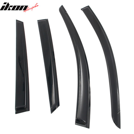 Fits 25-26 Kia K4 Window Visors Vent Rain Wind Sun Guards Deflectors Tape-On