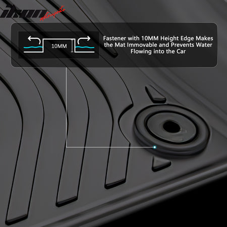 Fits 25-26 Nissan Kicks Floor Mats TPE Carpets All Weather 3D Car Liner Guard