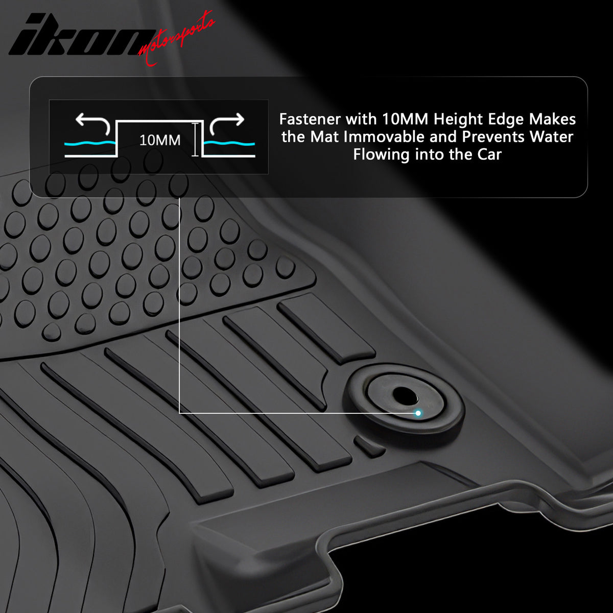 Fits 25-26 Ram 1500 Crew Cab W/Rear Under-Seat Storage TPE 3D Floor Mats Carpets