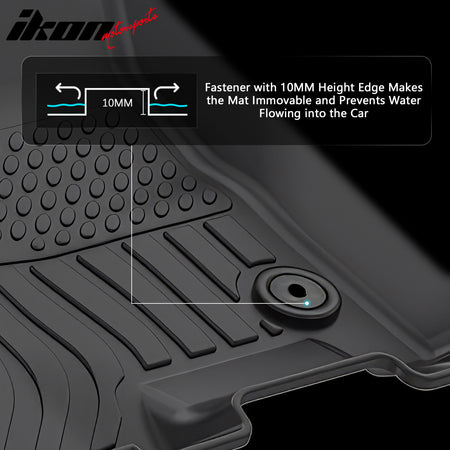 Fits 25-26 Ram 1500 Crew Cab W/Rear Under-Seat Storage TPE 3D Floor Mats Carpets