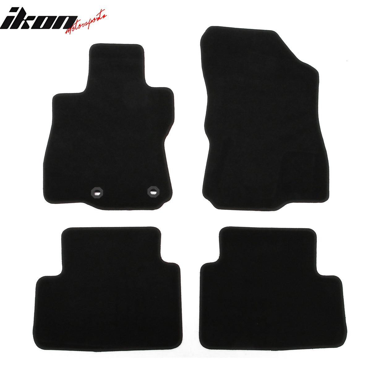 IKON MOTORSPORTS, Nylon Car Floor Mats Compatible with 2025-2026 Subaru Forester, OE Fitment Style Black Driver Passenger Car Carpets, Front Rear 4PCS Full Set