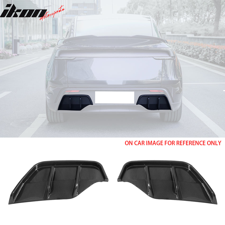 2025-2026 Tesla Model Y Juniper Rear Bumper Aprons Carbon Fiber Print