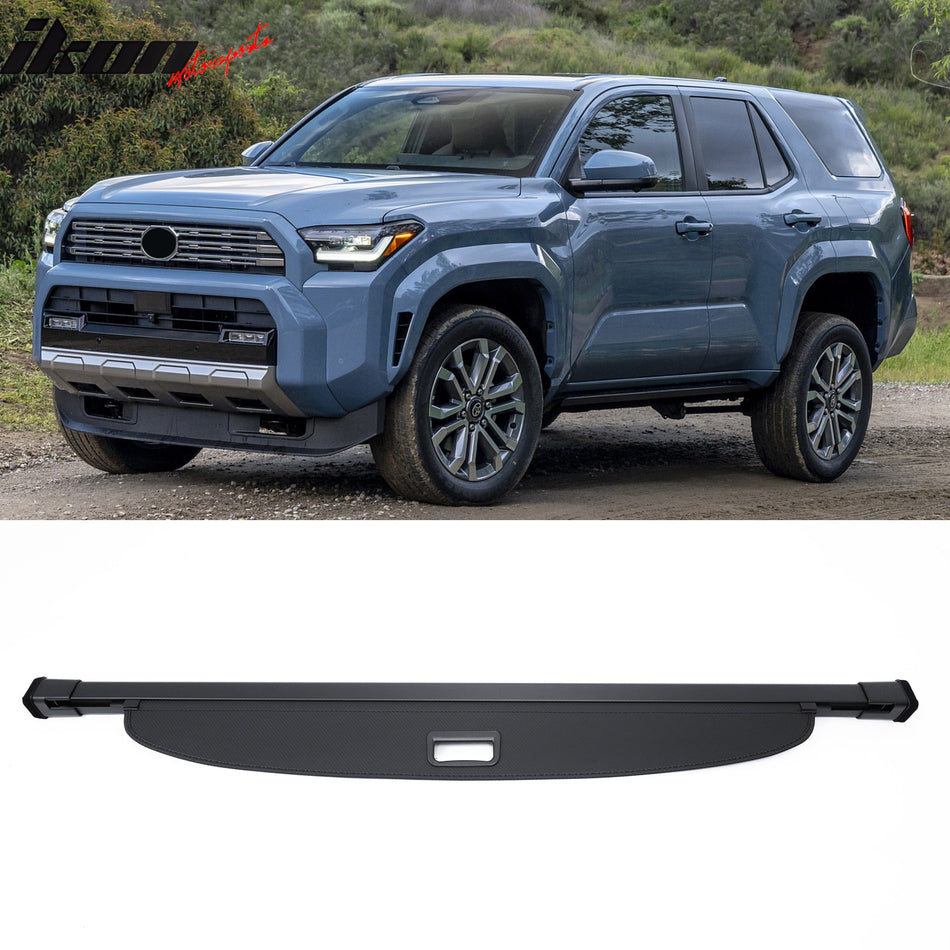 2025-2026 Toyota 4Runner Carbon Fiber Texture Retractable Rear Cargo Cover Shade