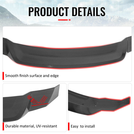 Fits 25-26 Toyota Camry XV80 9th R Style Trunk Spoiler Wing Carbon Fiber Print