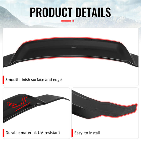 Fits 2025-2026 Toyota Camry XV80 9th R Style Rear Trunk Spoiler Wing Gloss Black