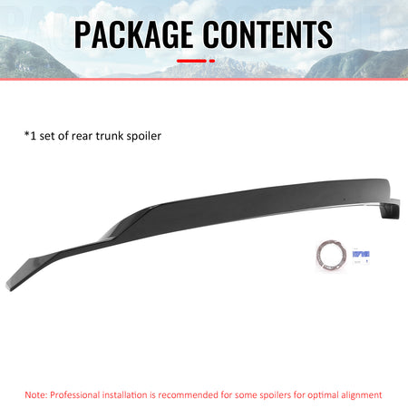 Fits 2025-2026 Toyota Camry XV80 9th R Style Rear Trunk Spoiler Wing Gloss Black