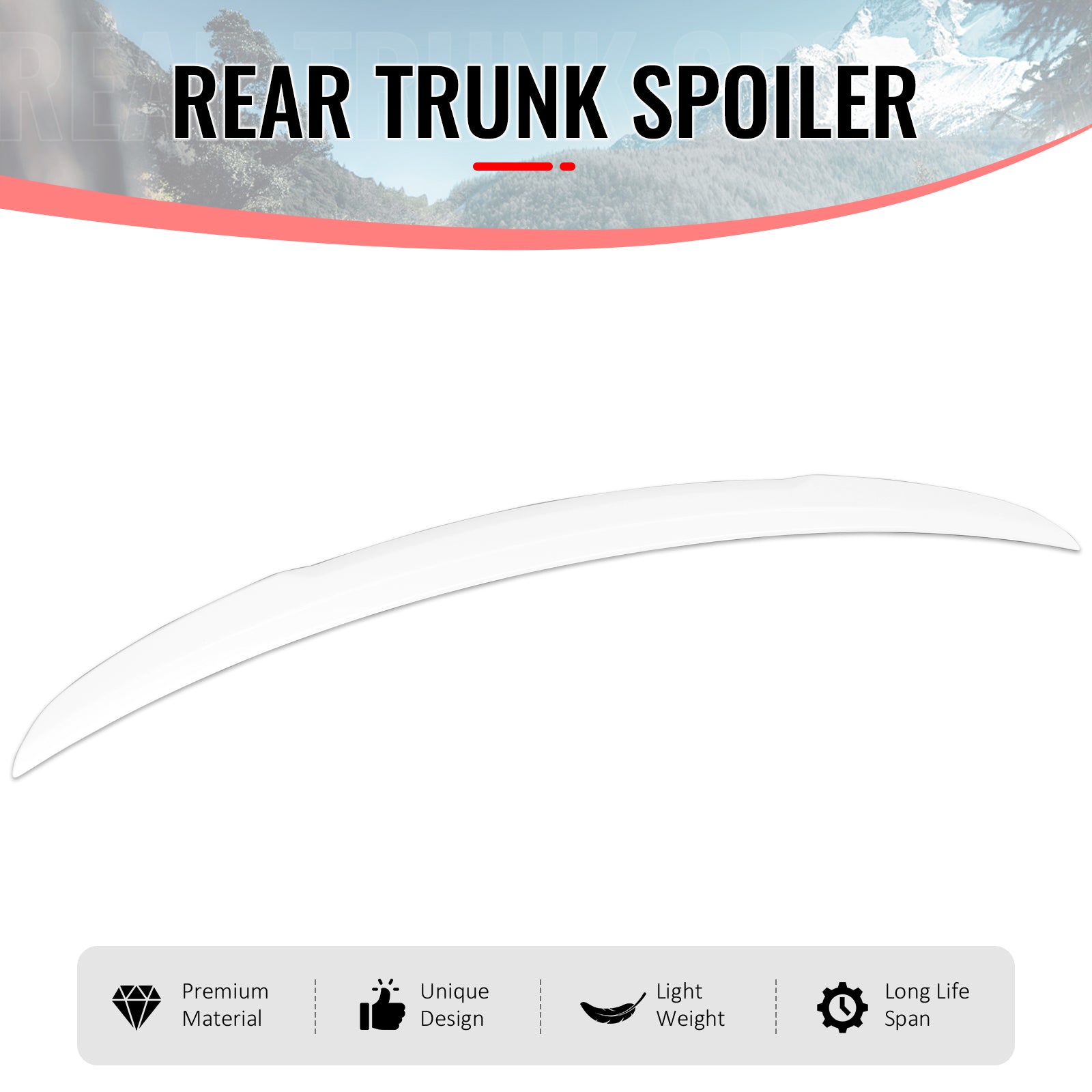 Fits 25-26 Toyota Camry XV80 9th Gen OE Style Rear Trunk Spoiler Wing Lip White