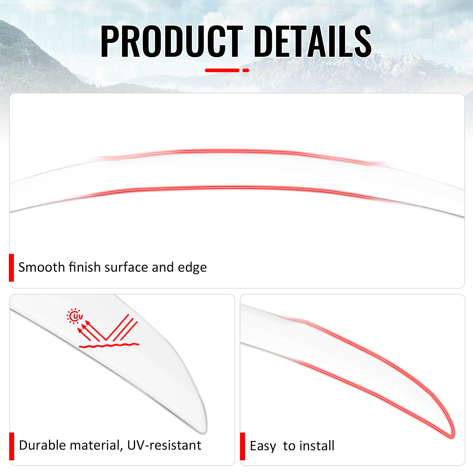 Fits 25-26 Toyota Camry XV80 9th Gen OE Style Rear Trunk Spoiler Wing Lip White