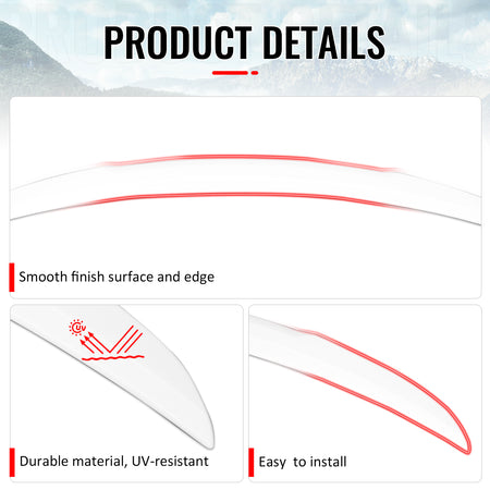 Fits 25-26 Toyota Camry XV80 9th Gen OE Style Rear Trunk Spoiler Wing Lip White