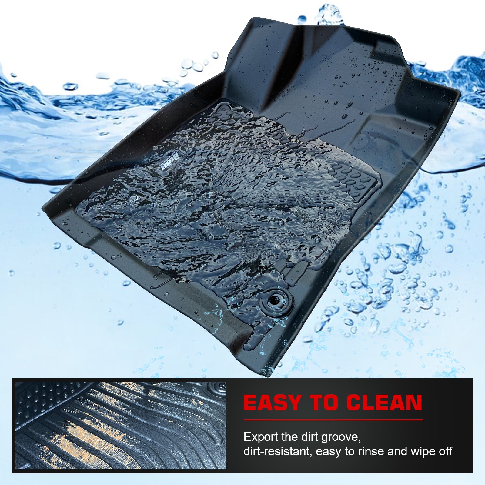 Fits 25-26 Volvo EX30 TPE All Weather Anti-slip 3D Floor Mats Cargo Liner Carpet