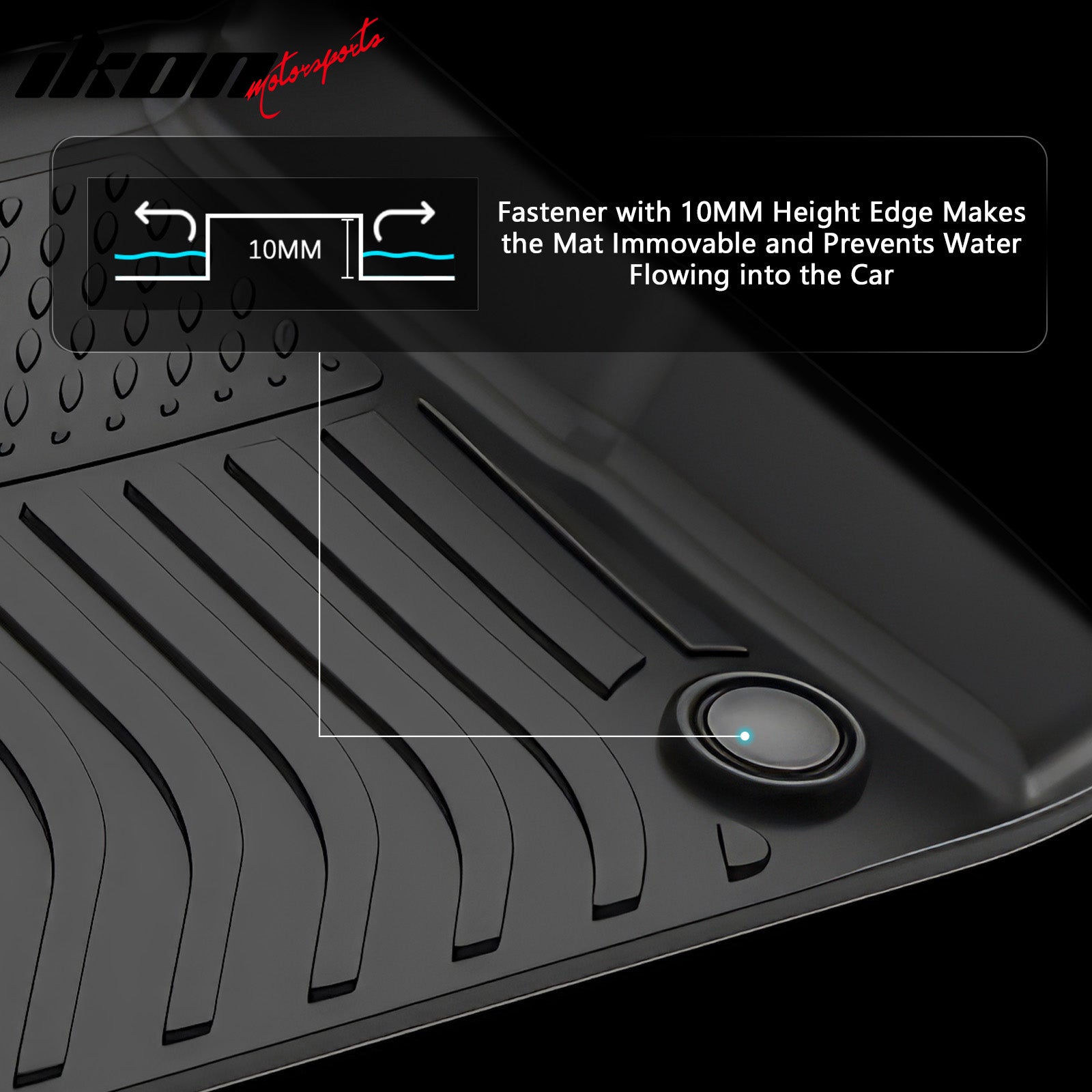 Fits 25-26 Volvo EX30 TPE All Weather Anti-slip 3D Floor Mats Cargo Liner Carpet