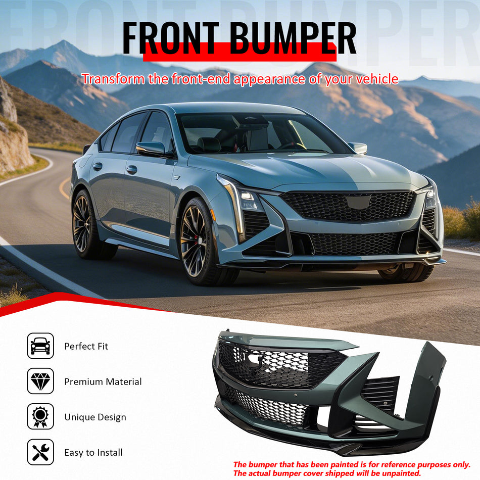 Fit 2025-2026 Cadillac CT5 (Premium Luxury/Sport/V) Front Bumper Cover