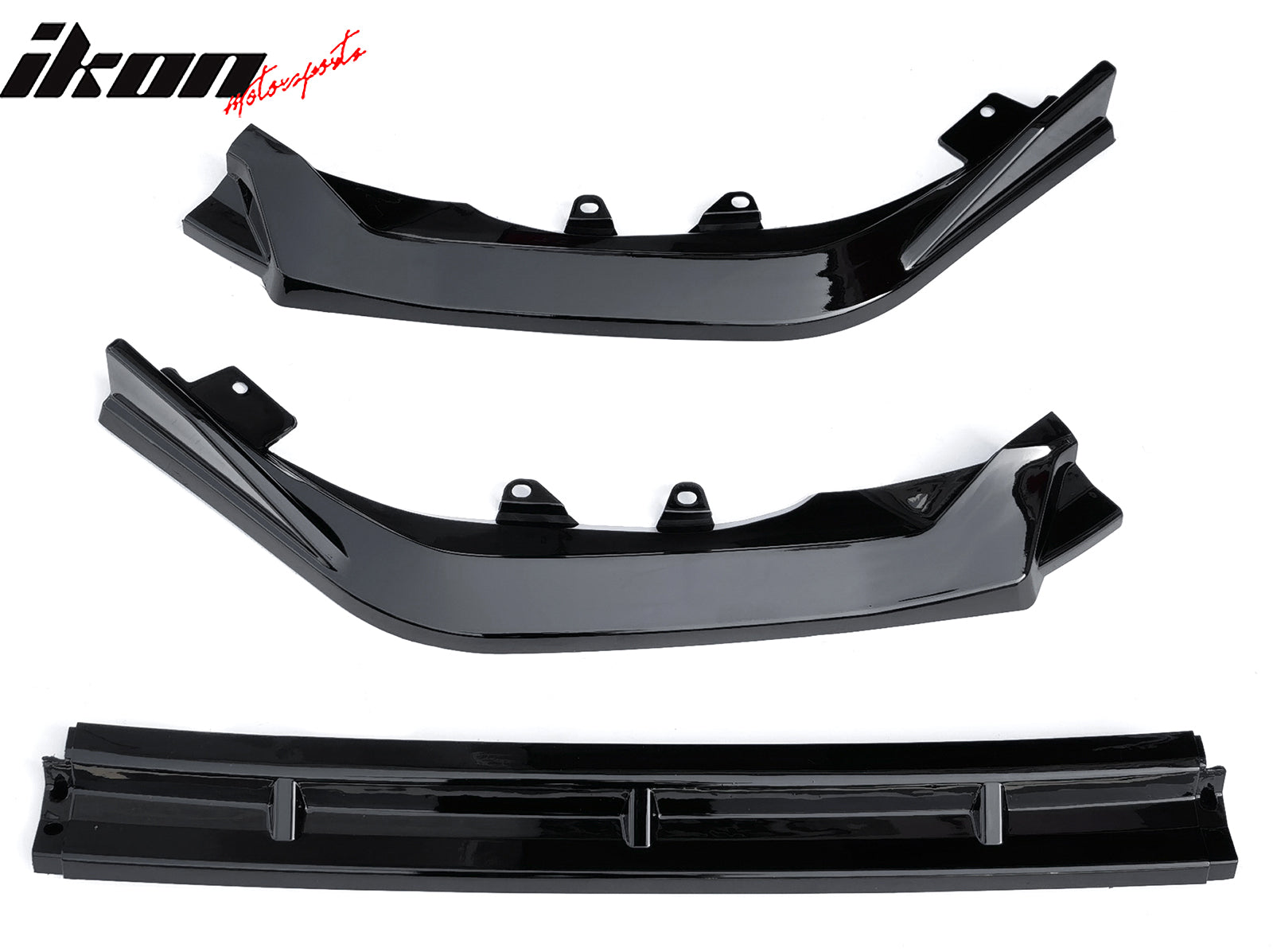 Fits 25-26 Honda Civic IKON Style 3PCS Front Bumper Lip Spoiler Chin Gloss Black