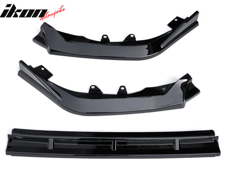 Fits 25-26 Honda Civic IKON Style 3PCS Front Bumper Lip Spoiler Chin Gloss Black