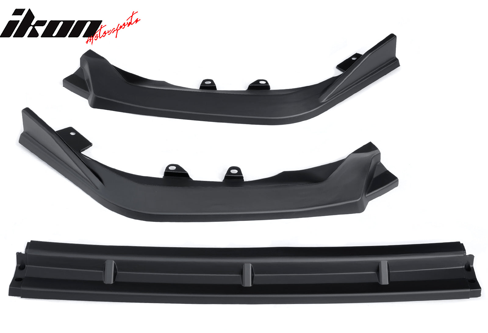 Fits 25-26 Honda Civic IKON Style 3PCS Front Bumper Lip Spoiler Chin Matte Black