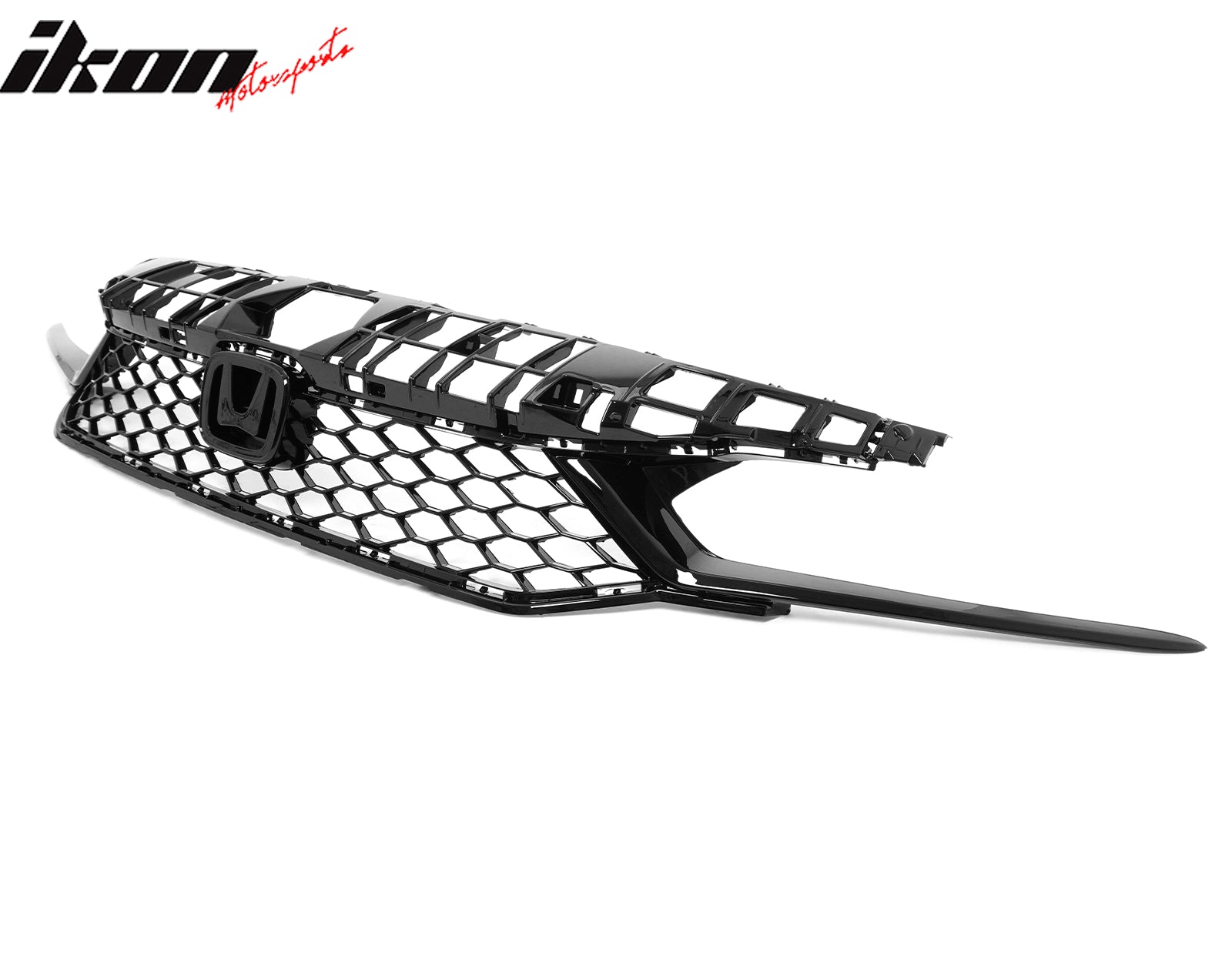 Fits 25-26 Honda Civic Type R Style Front Bumper Upper Grille ABS Gloss Black
