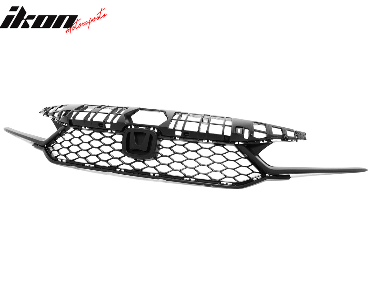 Fits 25-26 Honda Civic Type R Style Front Bumper Upper Grille ABS Matte Black