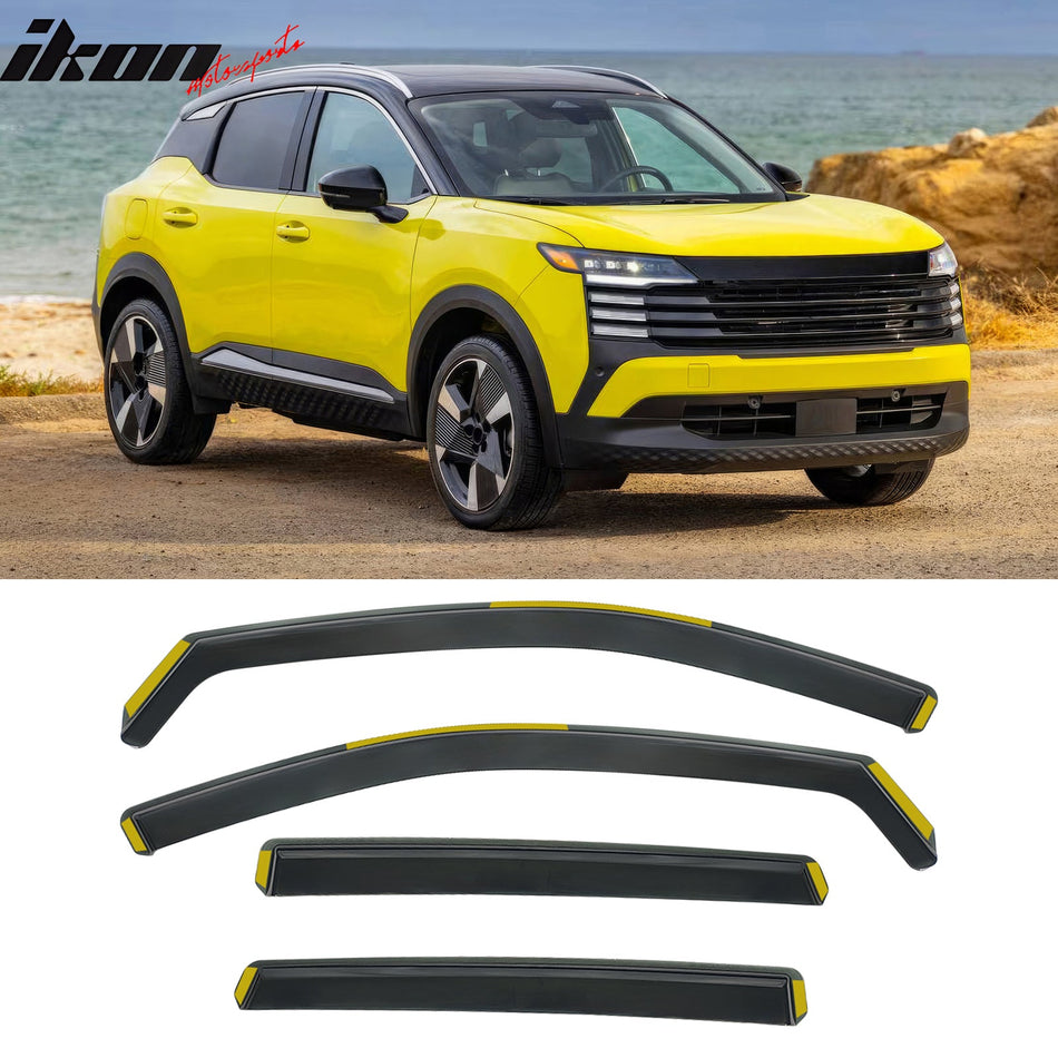 2025 - 2026 Nissan Kicks In - Channel Window Visors Sun Vent Rain Guard PCIkon Motorsports