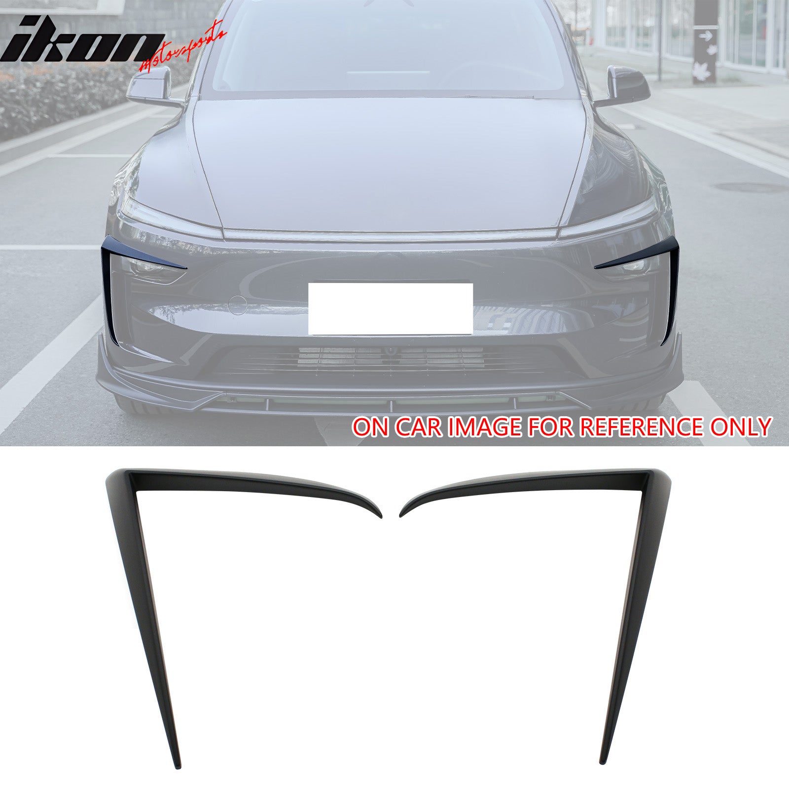 Fits 25-26 Tesla Model Y Juniper Fog Light Eyelid Trim Matte Black
