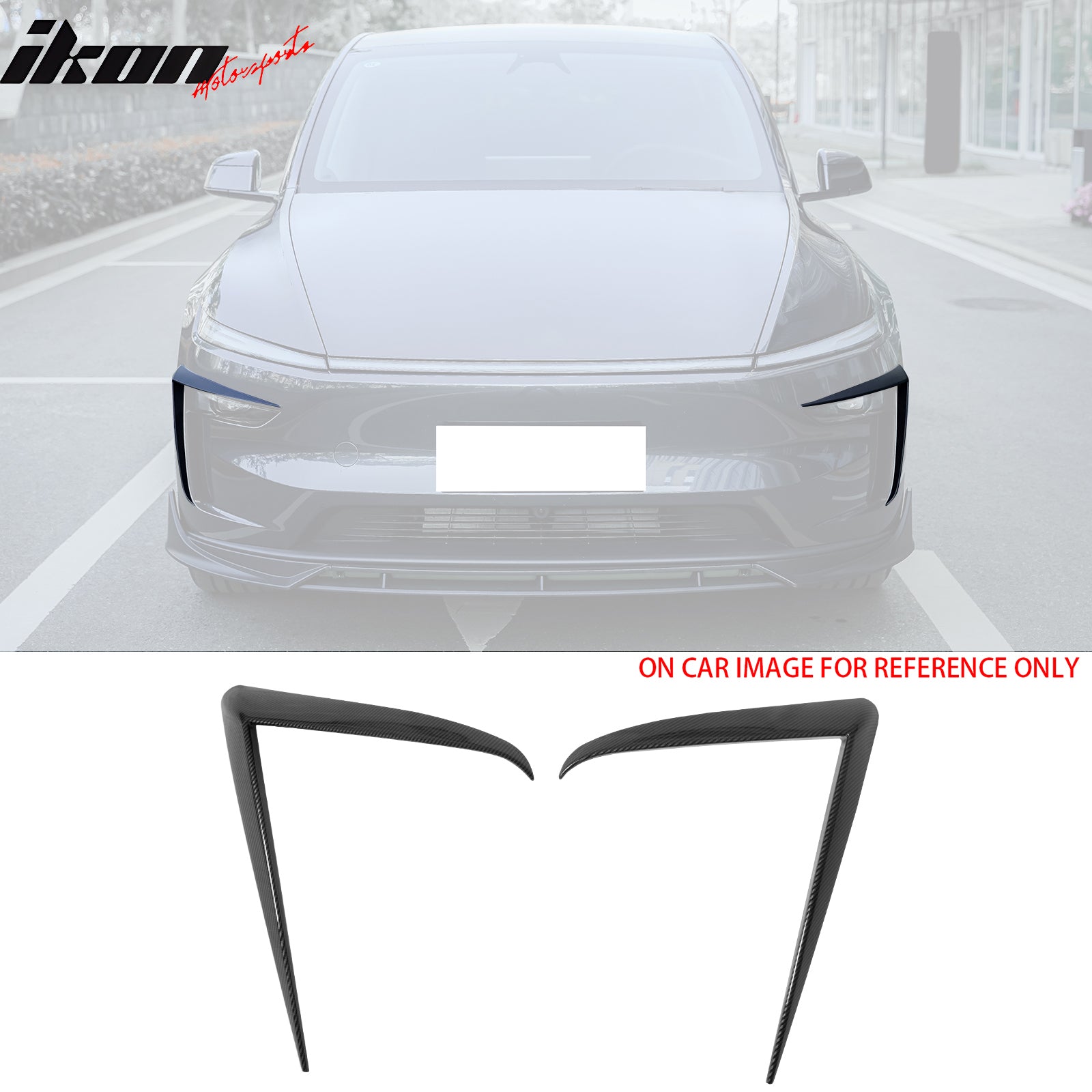 Fits 25-26 Tesla Model Y Juniper Fog Light Eyelid Trim Carbon