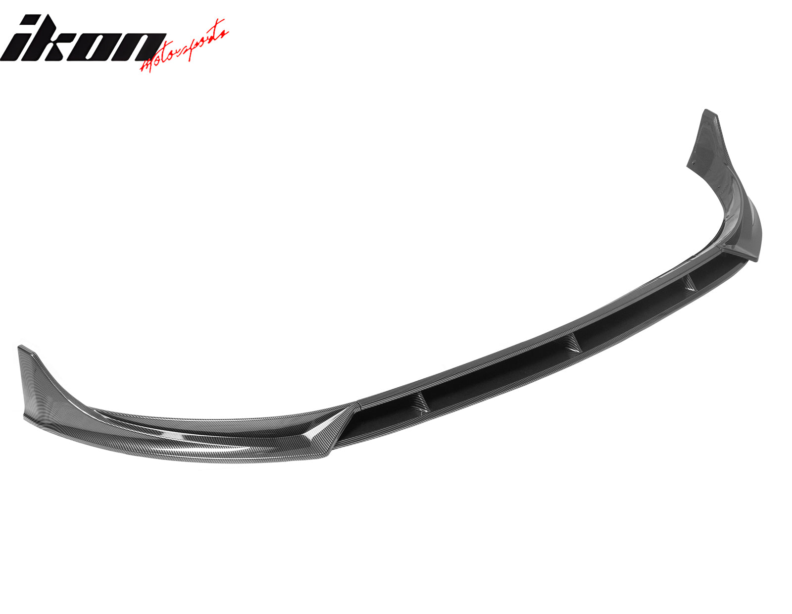 Fits 25-26 Tesla Model Y Juniper Front Bumper Lip 4PC Carbon Fiber Print Spoiler