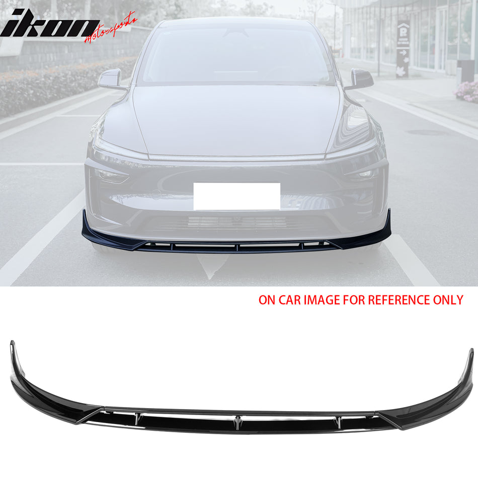 2025-2026 Tesla Model Y Juniper Front Bumper Lip 4PC Gloss Black Kit