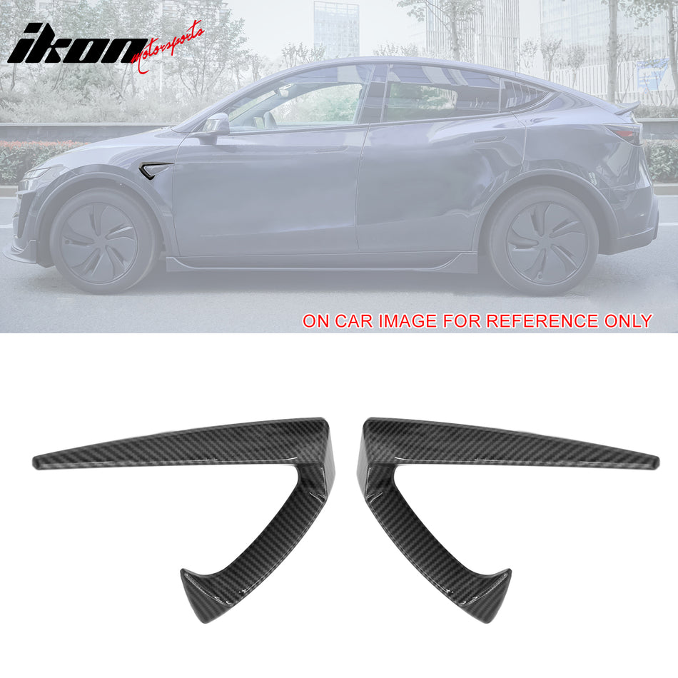 2025-2026 Tesla Model Y Juniper Side Fender Trim Carbon Fiber Print