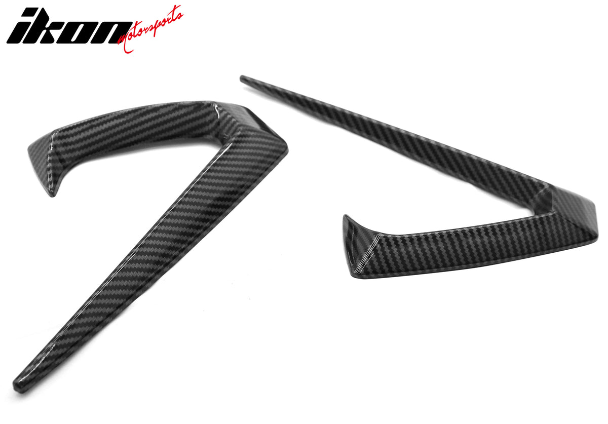 Fits 25-26 Tesla Model Y Juniper Side Fender Trim Carbon Fiber Print Vent Decor