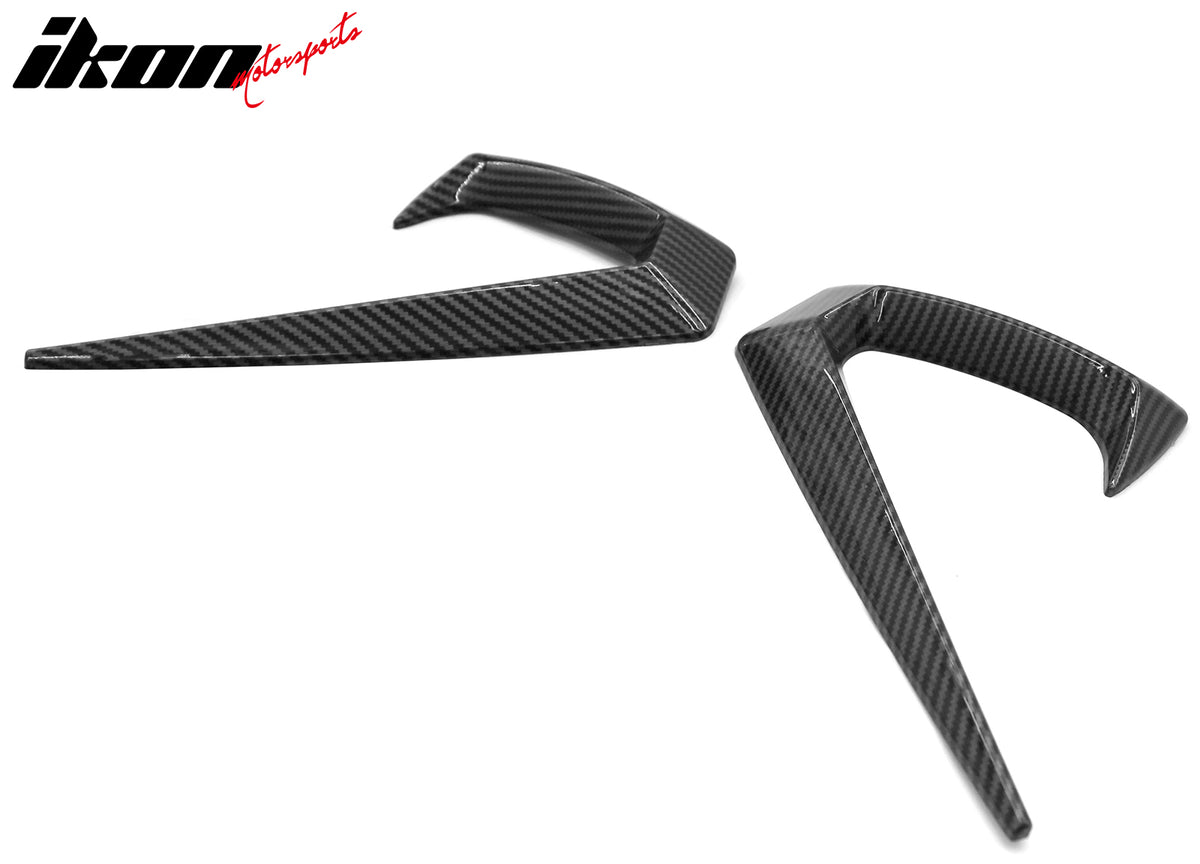 Fits 25-26 Tesla Model Y Juniper Side Fender Trim Carbon Fiber Print Vent Decor