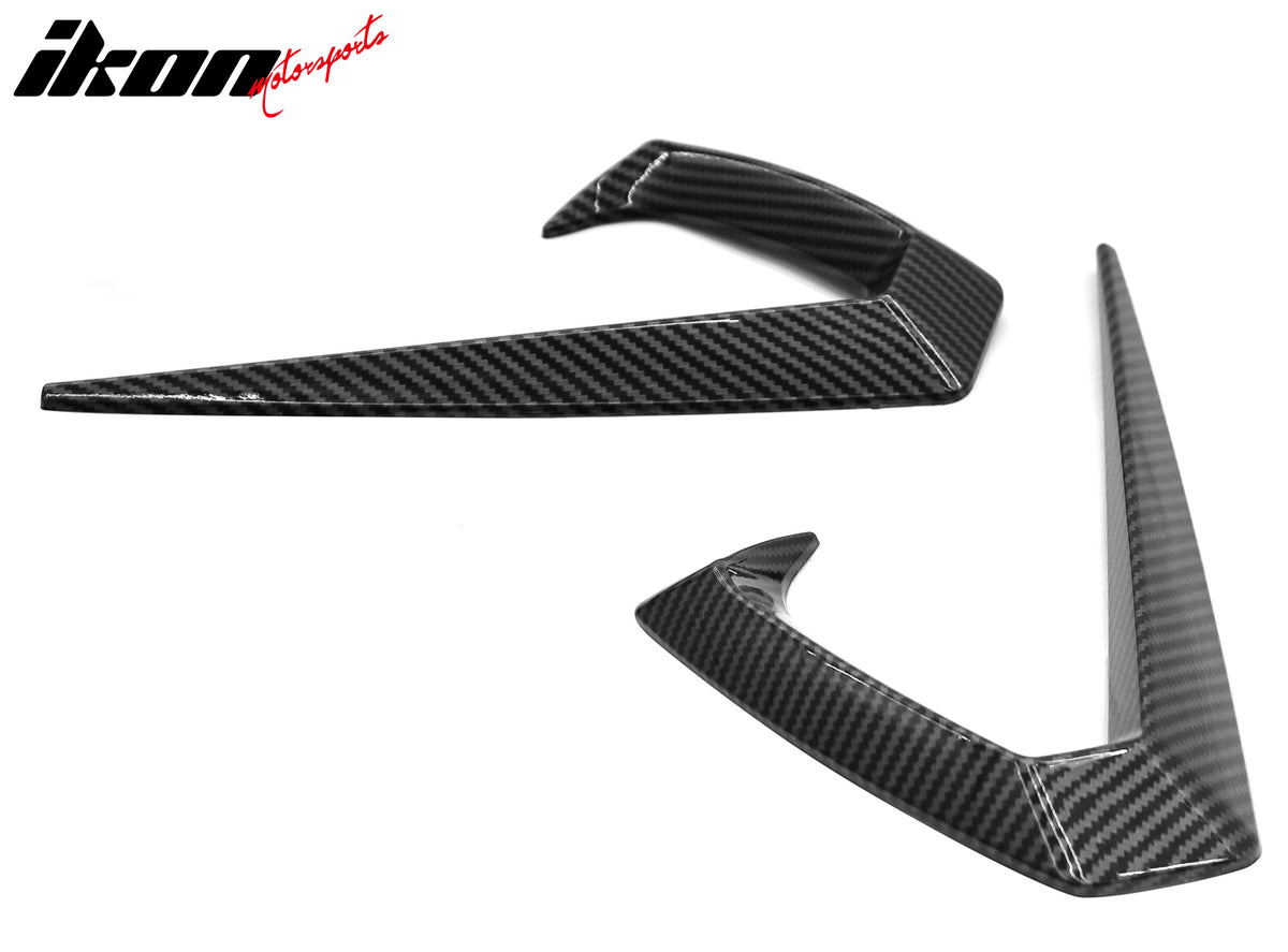 Fits 25-26 Tesla Model Y Juniper Side Fender Trim Carbon Fiber Print Vent Decor