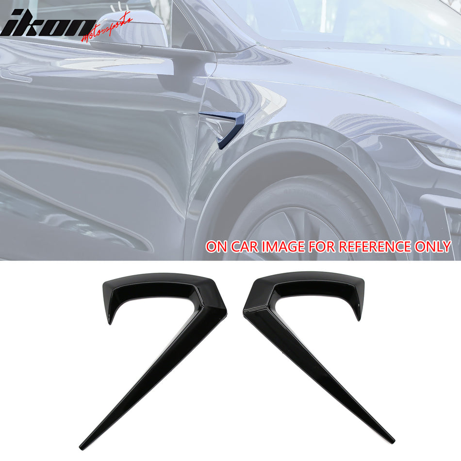 2025-2026 Tesla Model Y Juniper Side Fender Trim Gloss Black Vent ABS