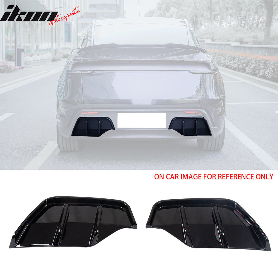 2025-2026 Tesla Model Y Juniper Rear Bumper Side Apron Gloss Black Cap