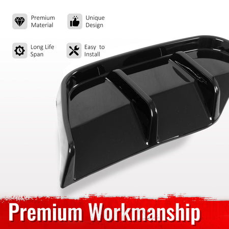 Fits 25-26 Tesla Model Y Juniper Rear Bumper Side Apron Gloss Black Diffuser Cap