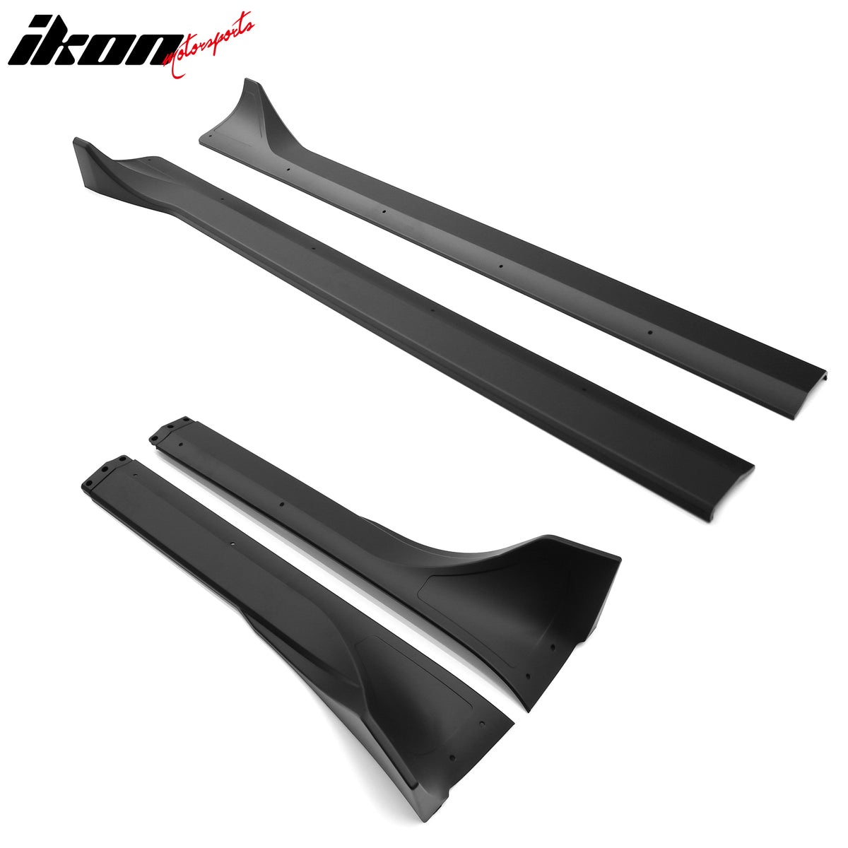 Fits 25-26 Tesla Model Y Juniper Side Skirts Matte Black Rocker Panel Extension