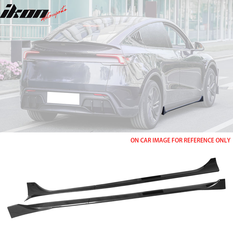 2025-26 Tesla Model Y Juniper Side Skirts Carbon Fiber Print Extension