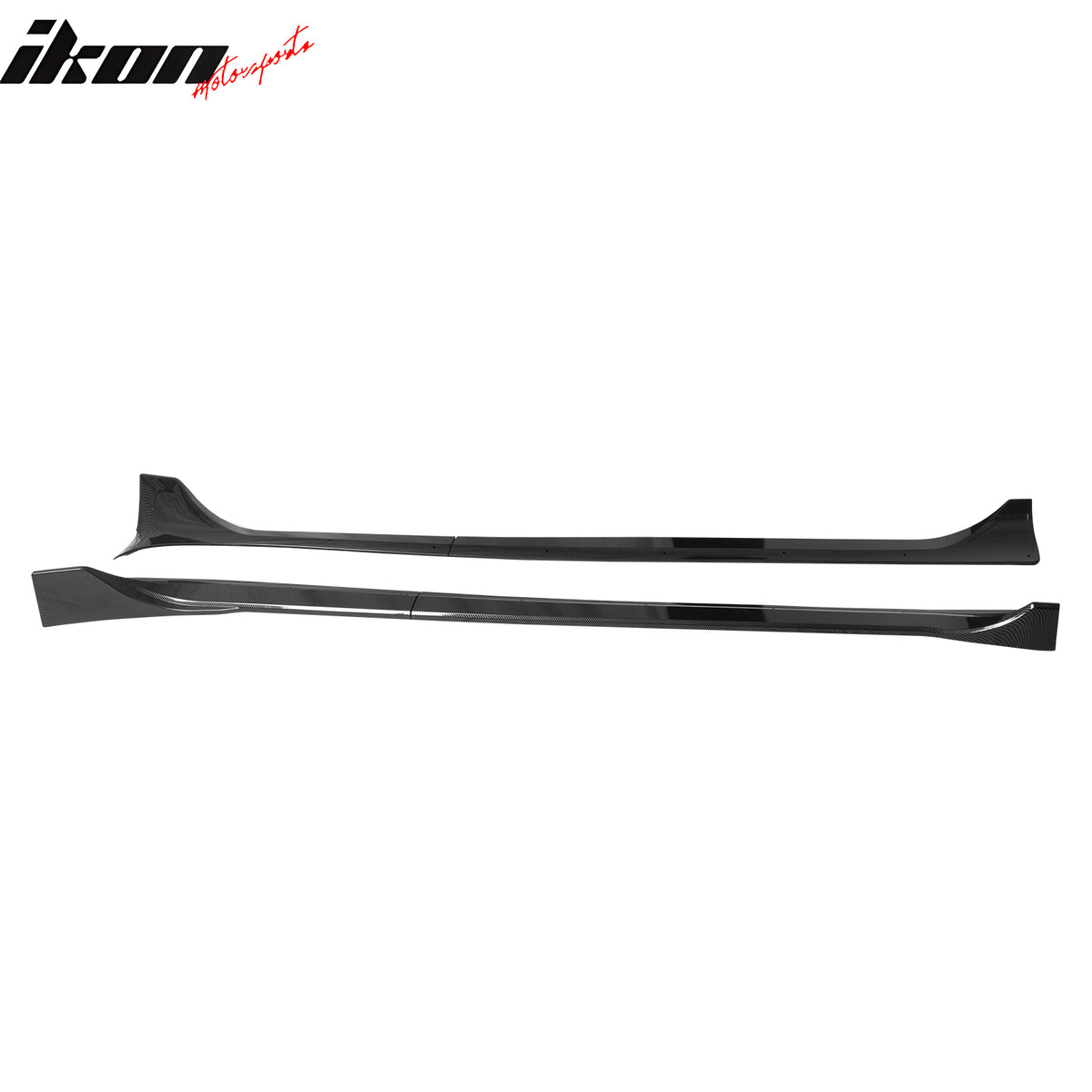 Fits 25-26 Tesla Model Y Juniper Side Skirts Carbon Fiber Print Rocker Panel 2PC