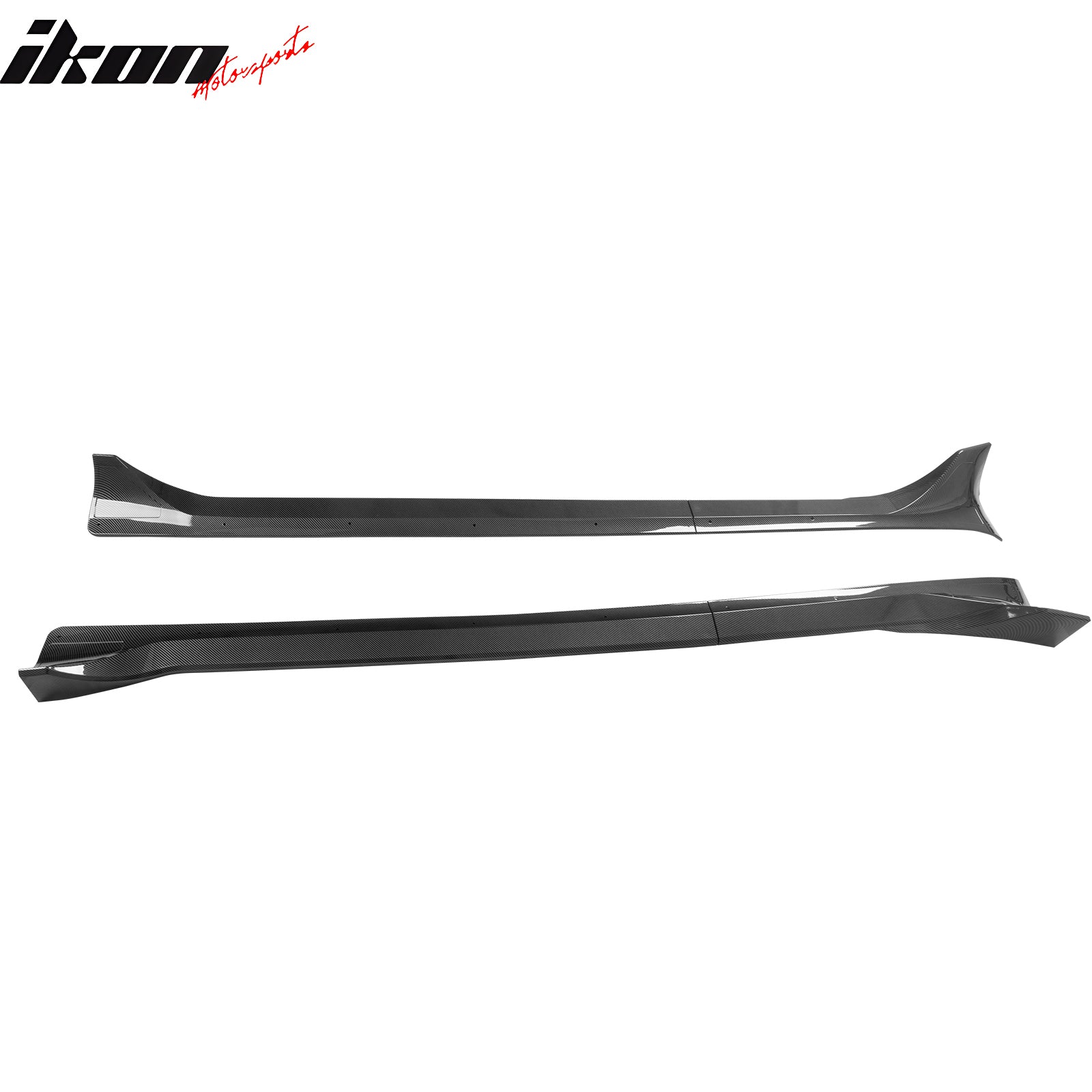 Fits 25-26 Tesla Model Y Juniper Side Skirts Carbon Fiber Print Rocker Panel 2PC