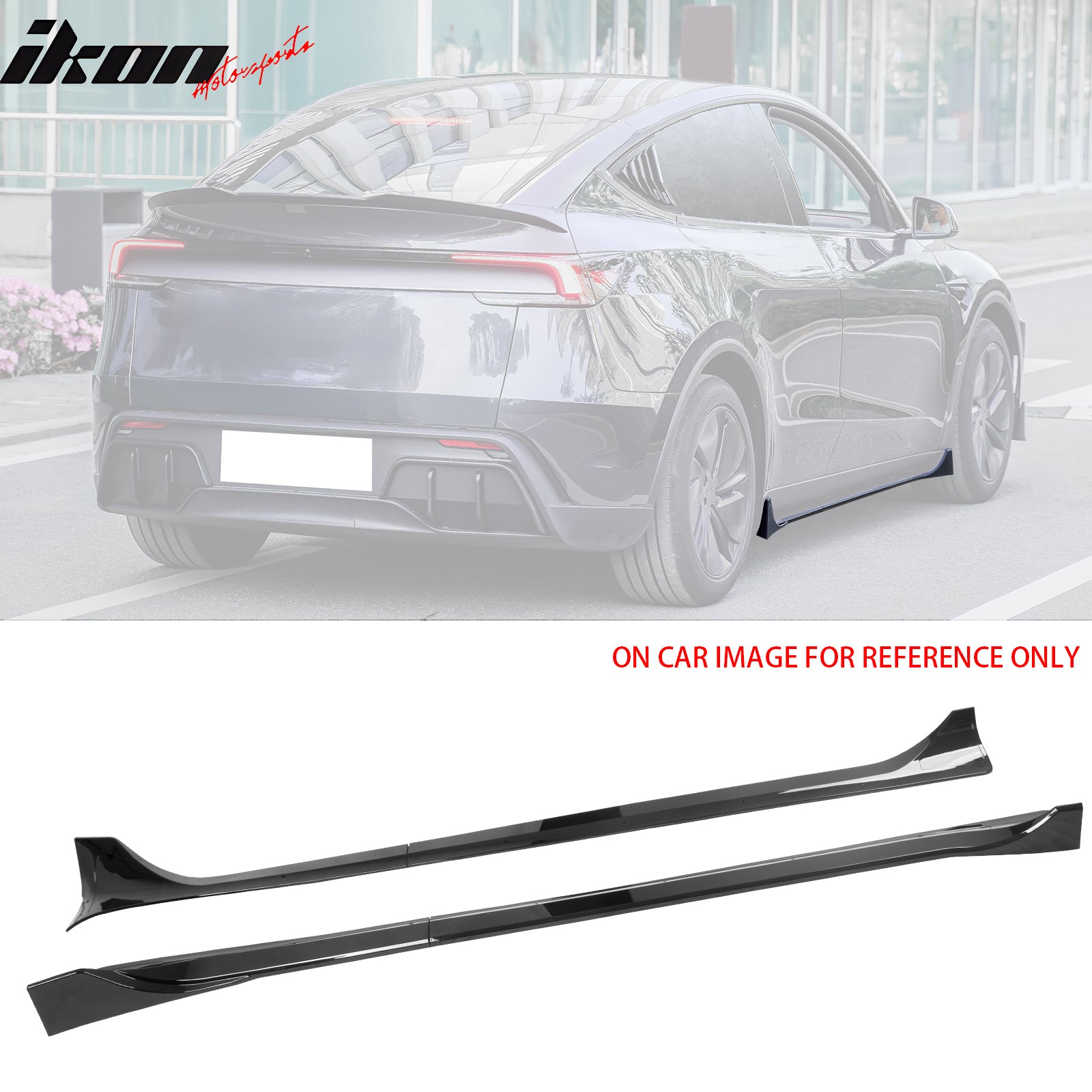 Fits 25-26 Tesla Model Y Juniper Side Skirts Gloss Black Rocker