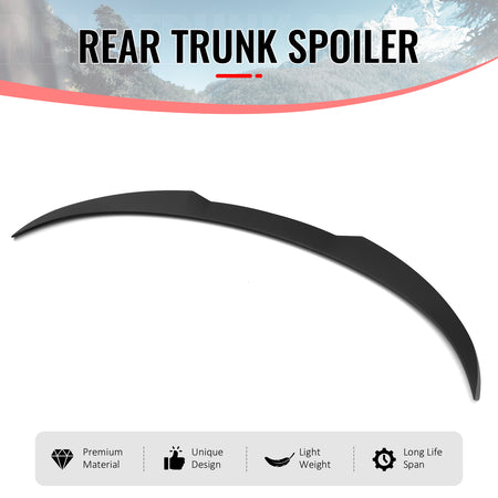 Fits 25-26 Tesla Model Y Juniper Trunk Spoiler Matte Black Rear Wing ABS Trim