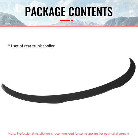 Fits 25-26 Tesla Model Y Juniper Trunk Spoiler Matte Black Rear Wing ABS Trim