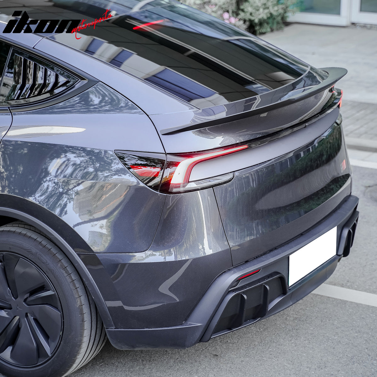 Fits 25-26 Tesla Model Y Juniper Trunk Spoiler Matte Black Rear Wing ABS Trim