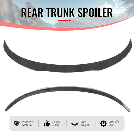 Fits 25-26 Tesla Model Y Juniper Trunk Spoiler Carbon Fiber Print Rear Wing Trim
