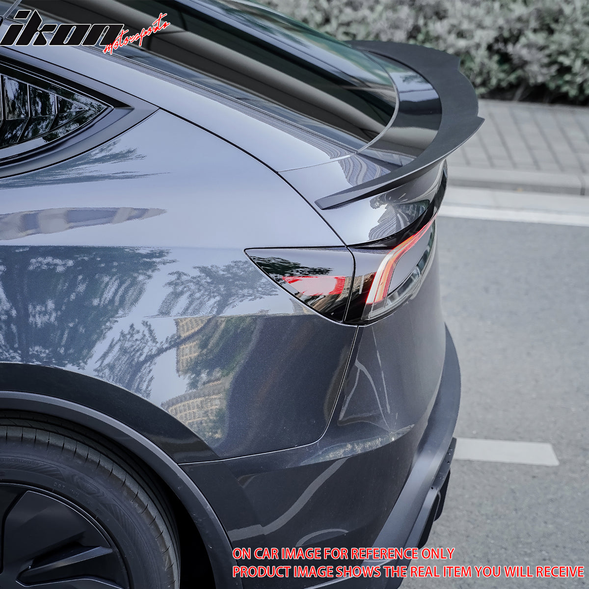 Fits 25-26 Tesla Model Y Juniper Trunk Spoiler Carbon Fiber Print Rear Wing Trim