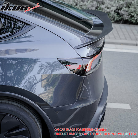 Fits 25-26 Tesla Model Y Juniper Trunk Spoiler Carbon Fiber Print Rear Wing Trim