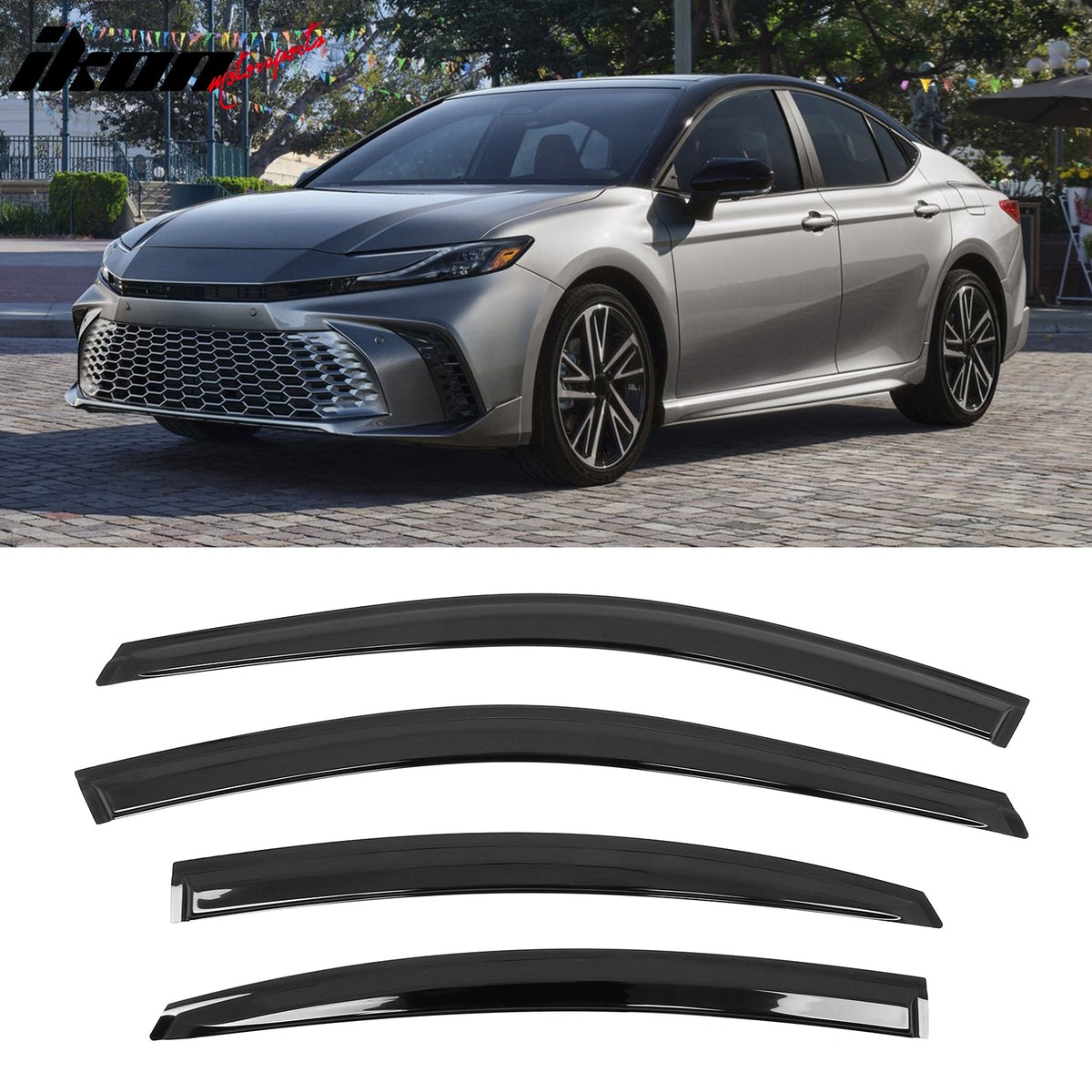 2025 - 2026 Toyota Camry 4PCS Tape on Window Visors Vent Rain Sun Wind GIkon Motorsports