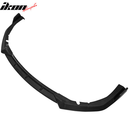 IKON MOTORSPORTS Front Bumper Lip, Compatible with 2025-2026 Toyota Camry SE XSE Nightshade, IKON V2 Style Carbon Fiber Print ABS Plastic Air Dam Chin Spoiler Protector Splitter 3PCS