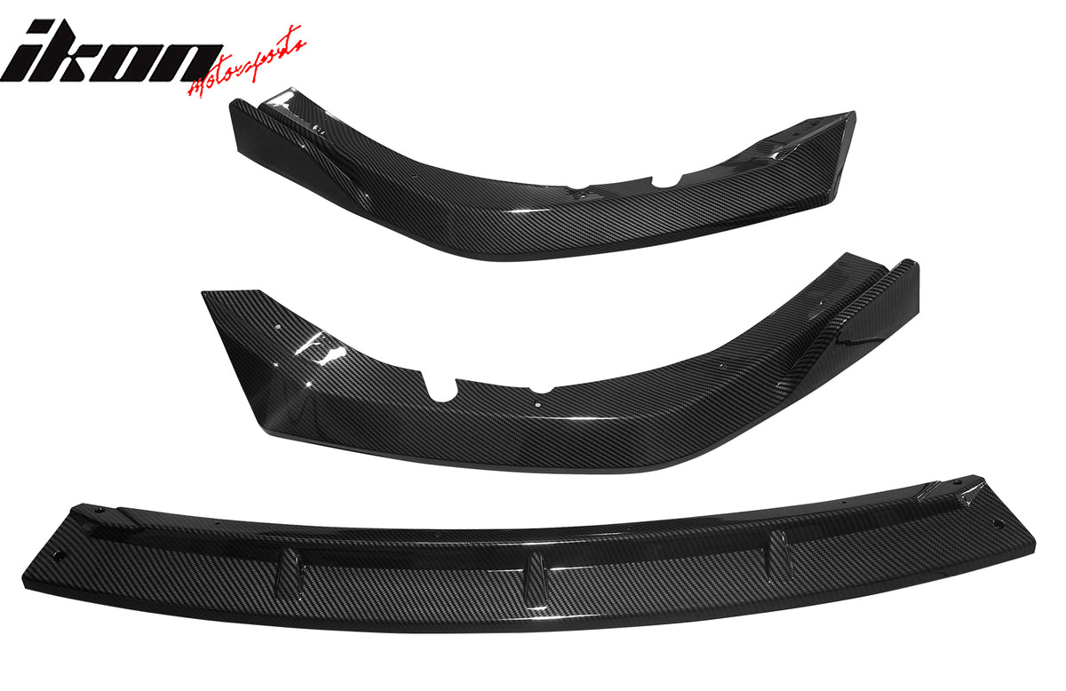 Fits 25-26 Toyota Camry SE XSE IKON V2 3PC Front Bumper Lip Carbon Fiber Print