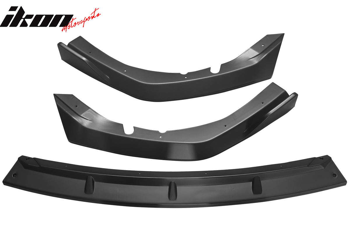 Fits 25-26 Toyota Camry SE XSE IKON V2 3PCS Front Bumper Lip Chin Matte Black